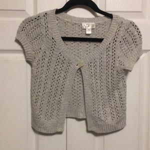 🆑 Ann Taylor LOFT silver shrug